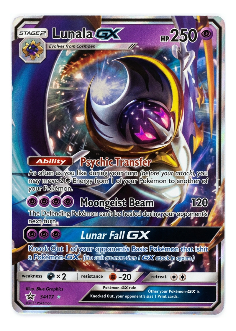 Lunala-GX 66/149 Sun & Moon 2017 - Rare Holo GX Holofoil EN (Raw - Near Mint)