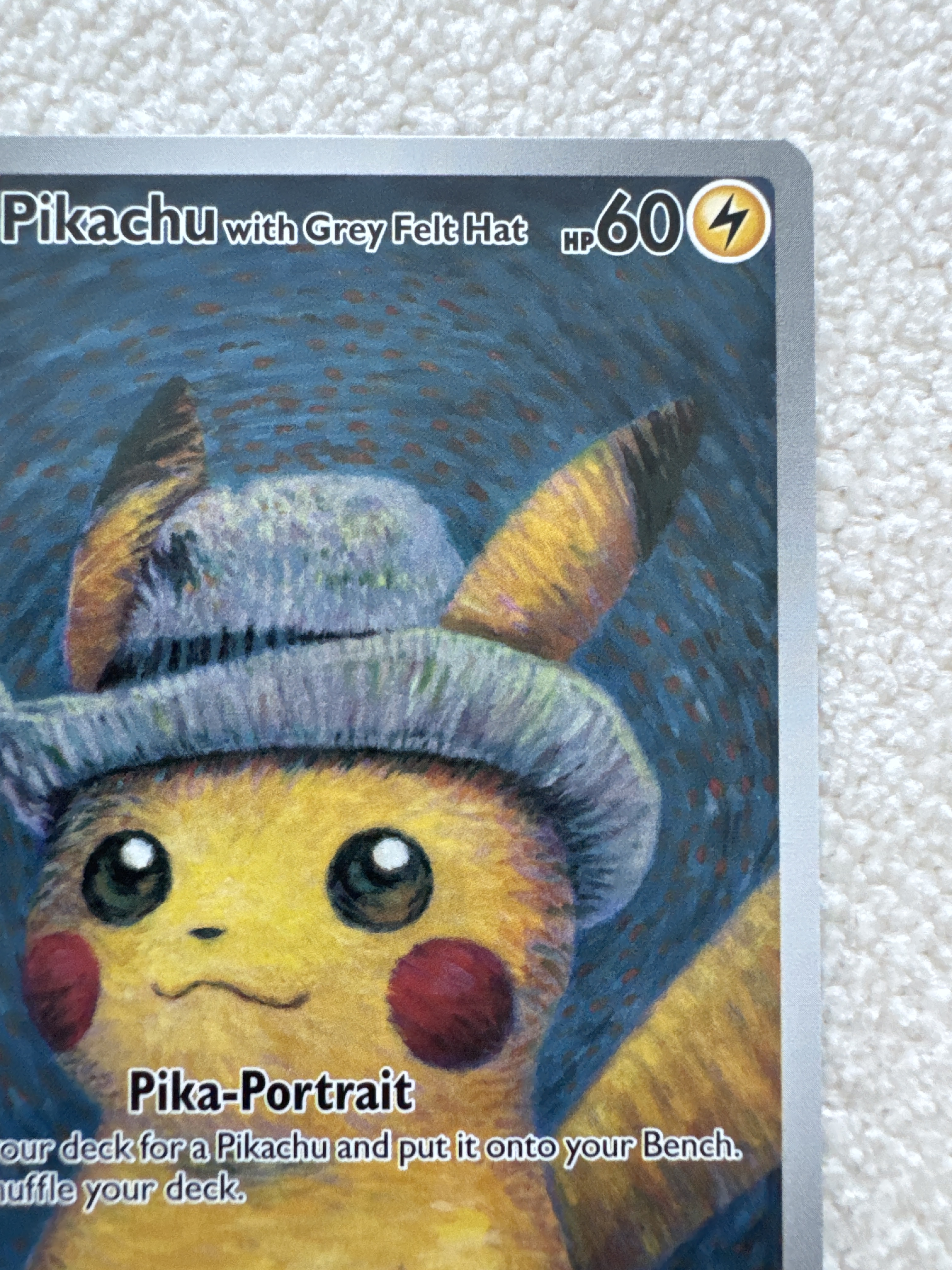 Pikachu with Grey Felt Hat — seller photo