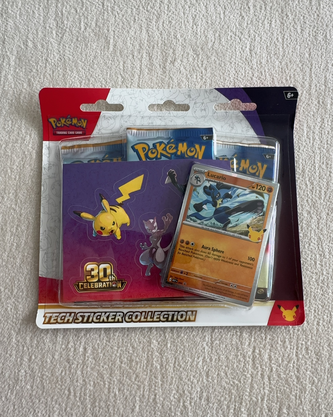 30th Celebration Tech Sticker Collection - Lucario 2026 EN (Factory Sealed)
