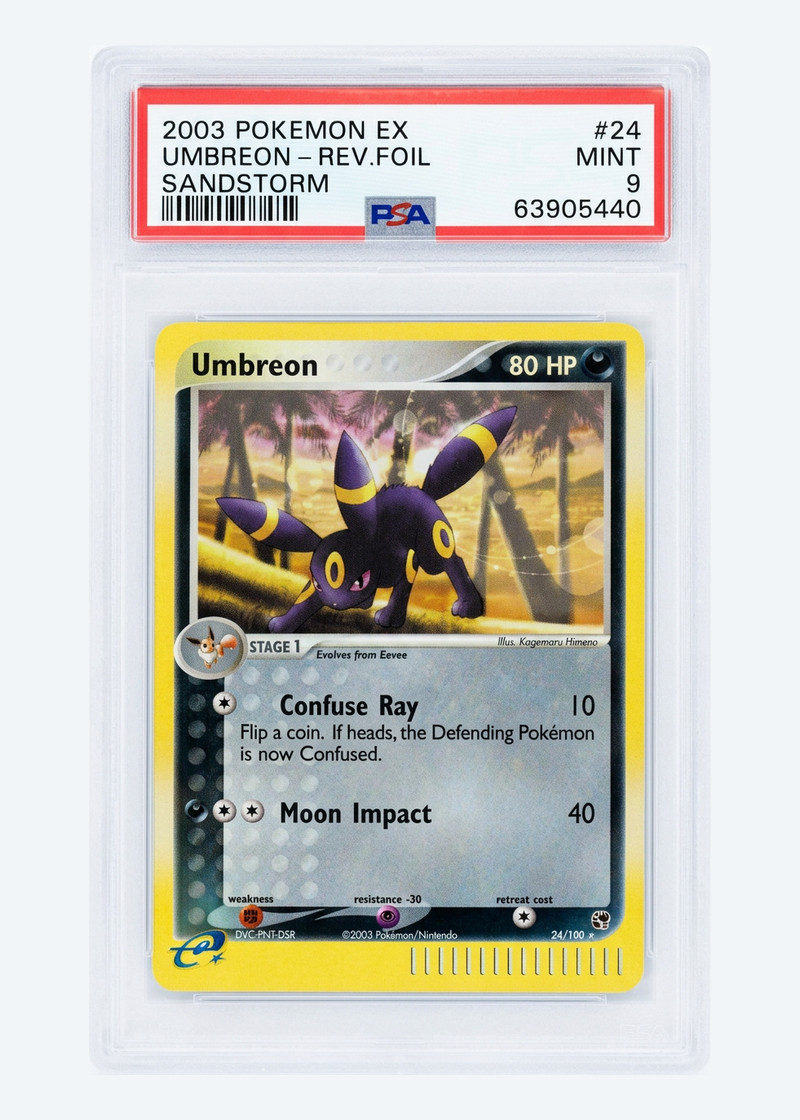 Umbreon 24/100 Sandstorm 2003 - Rare Reverse Holofoil EN (PSA 9 MINT)