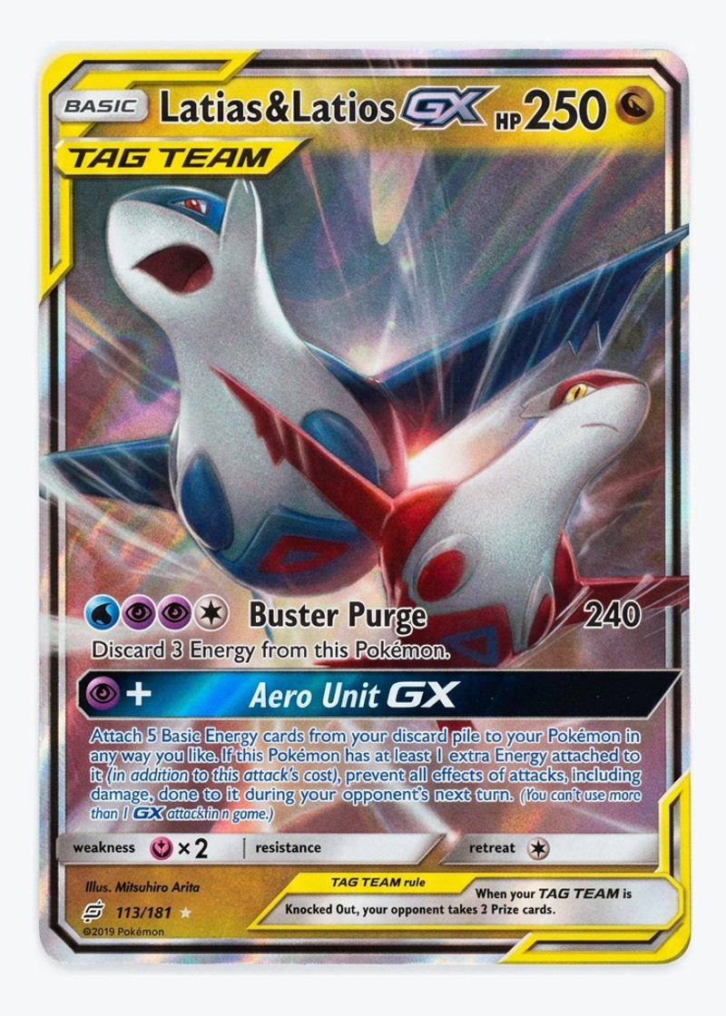 Latias & Latios GX Tag Team 113/181 Team Up 2019 - Rare Holo GX Holofoil EN (Raw - Near Mint)