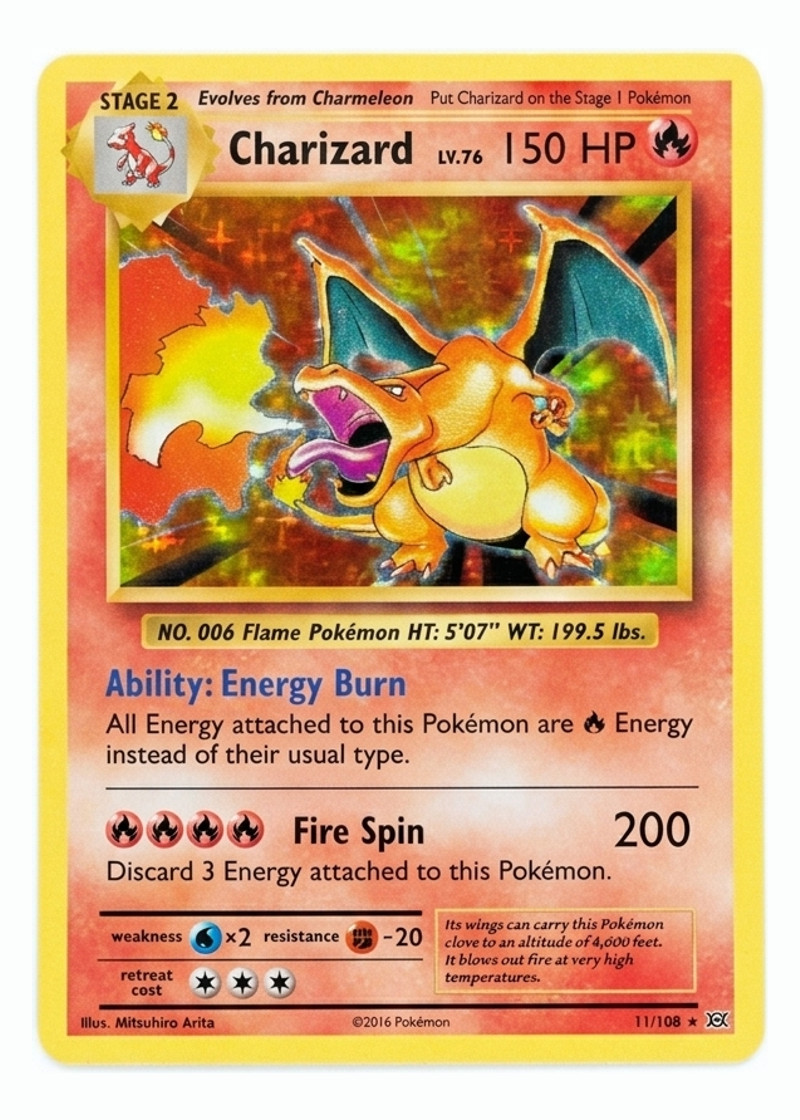 Charizard 11/108 Pokemon XY Evolutions 2016 - Rare Holo EN (Raw - Near Mint)