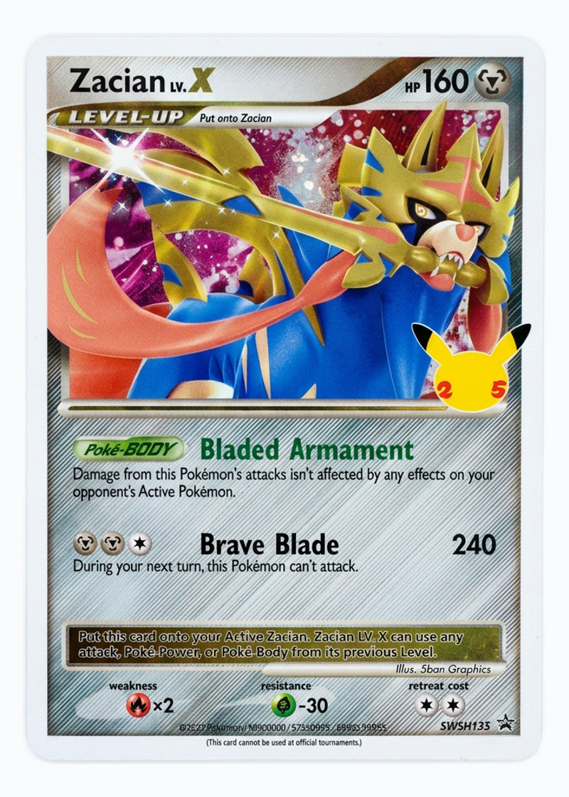 Zacian LV.X SWSH135 SWSH Black Star Promos 2019 - Promo Holofoil EN (Raw - Near Mint)