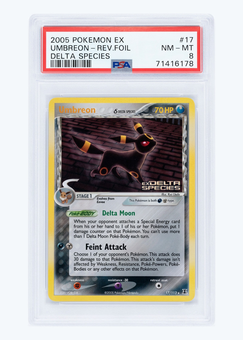 Umbreon δ 17/113 Delta Species 2005 - Rare Holo Reverse Holofoil EN (PSA 8 NM-MT)