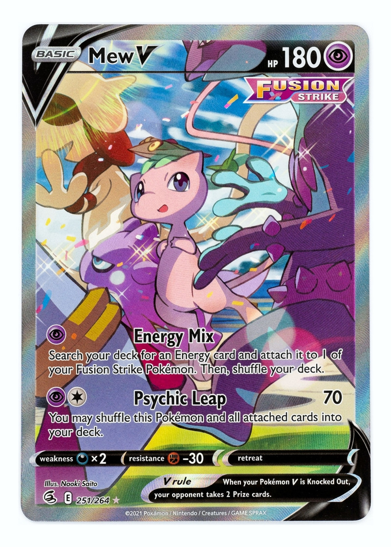 Mew V 251/264 Fusion Strike 2021 - Rare Ultra Holofoil EN (Raw - Near Mint)