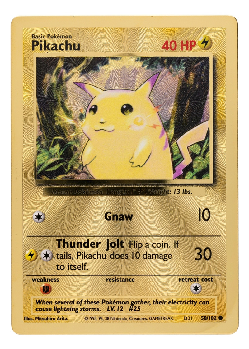 Pikachu 58/102 Base 1999 - Common Metal EN (Raw - Near Mint)