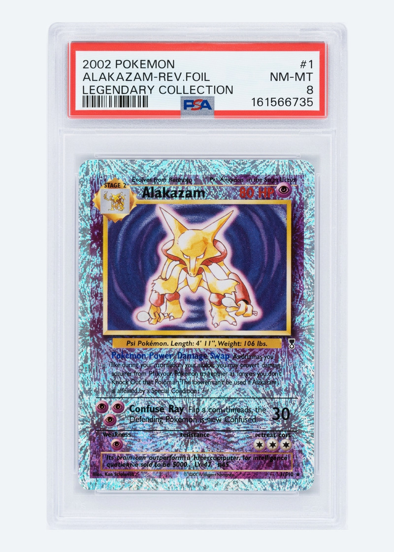 Alakazam 1/110 Legendary Collection 2002 - Rare Holo Reverse Holofoil EN (PSA 8 NM-MT)