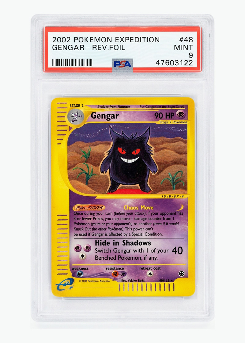 Gengar 48/165 Expedition Base Set 2002 - Rare Reverse Holofoil EN (PSA 9 MINT)
