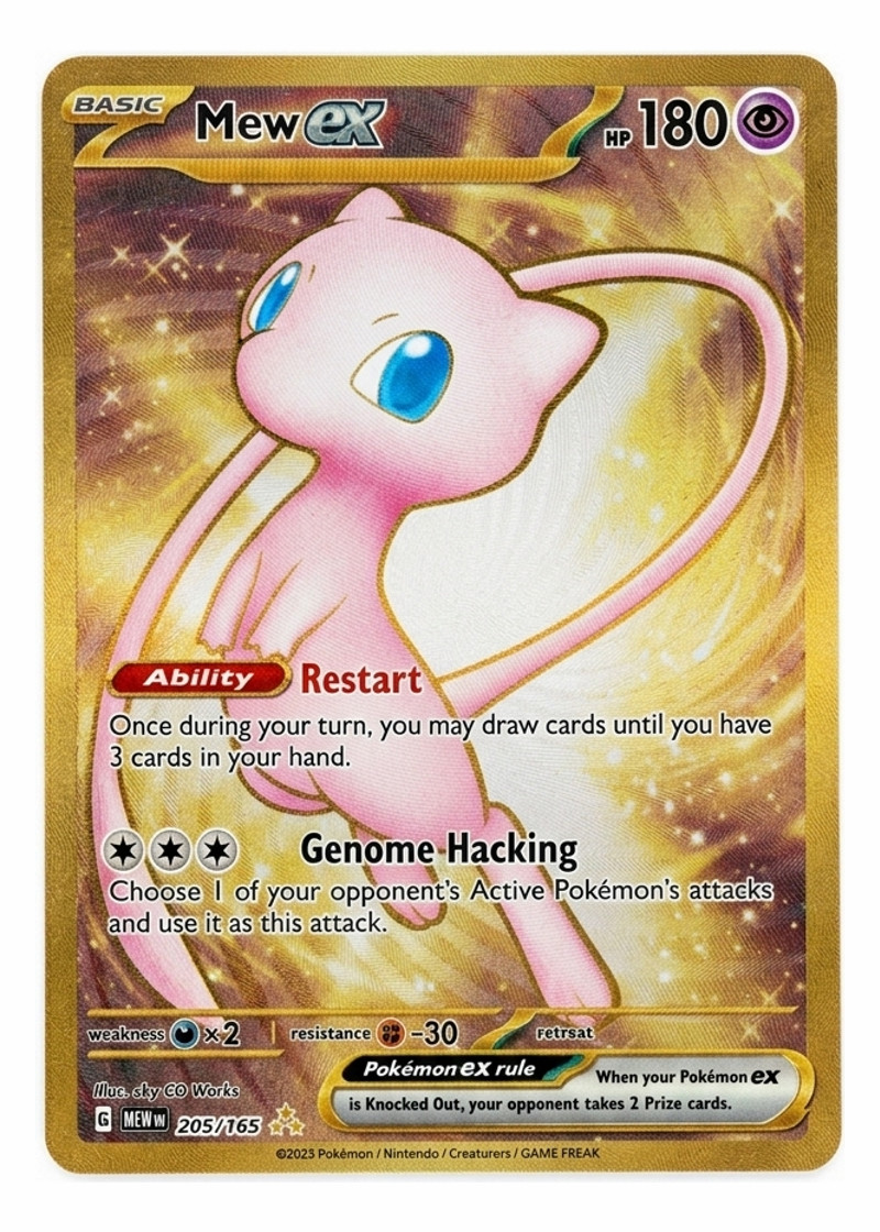 Metal Mew ex 205/165 151 2023 - Hyper Rare EN (Raw - Near Mint)