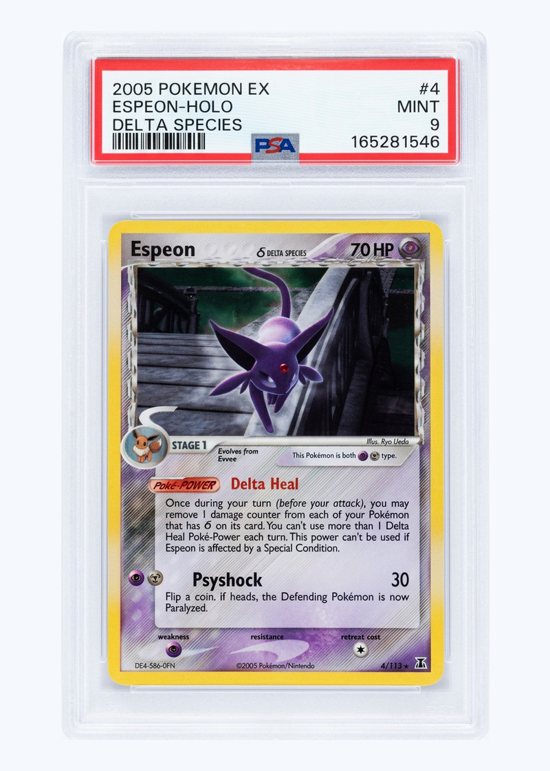 Espeon δ 4/113 Delta Species 2005 - Rare Holo Holofoil EN (PSA 9 MINT)