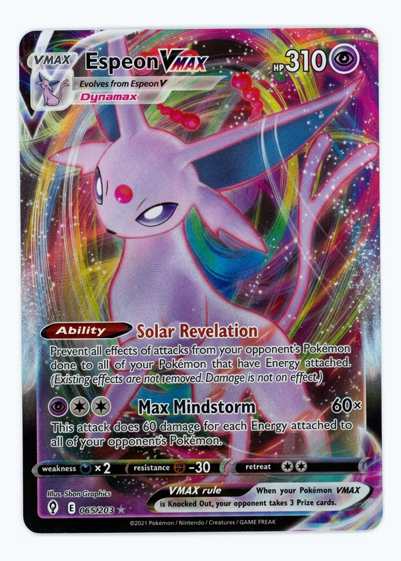 Espeon VMAX 065/203 Evolving Skies 2021 - Rare Holo VMAX EN (Raw - Near Mint)