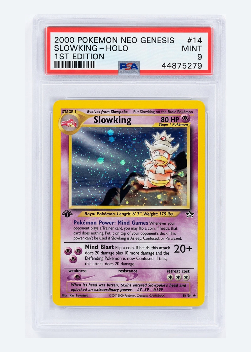 Slowking 14/111 1st Edition Neo Genesis 2000 - Rare Holo EN (PSA 9 MINT)