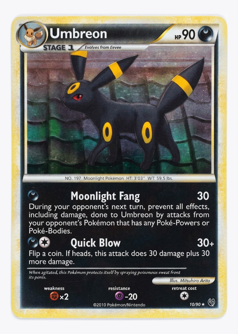Umbreon 10/90 HS—Undaunted 2010 - Rare Holo EN (Raw - Near Mint)