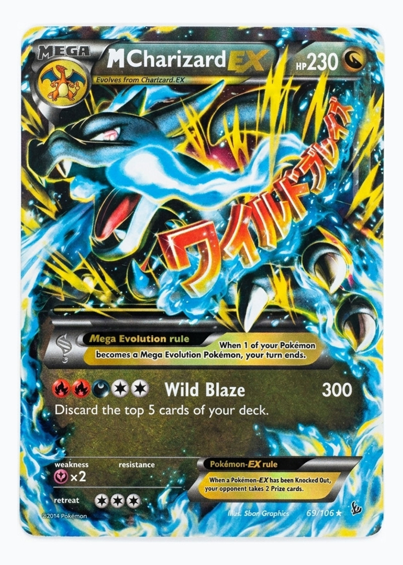 M Charizard-EX 69/106 Flashfire 2014 - Rare Holo EX Holofoil EN (Raw - Near Mint)