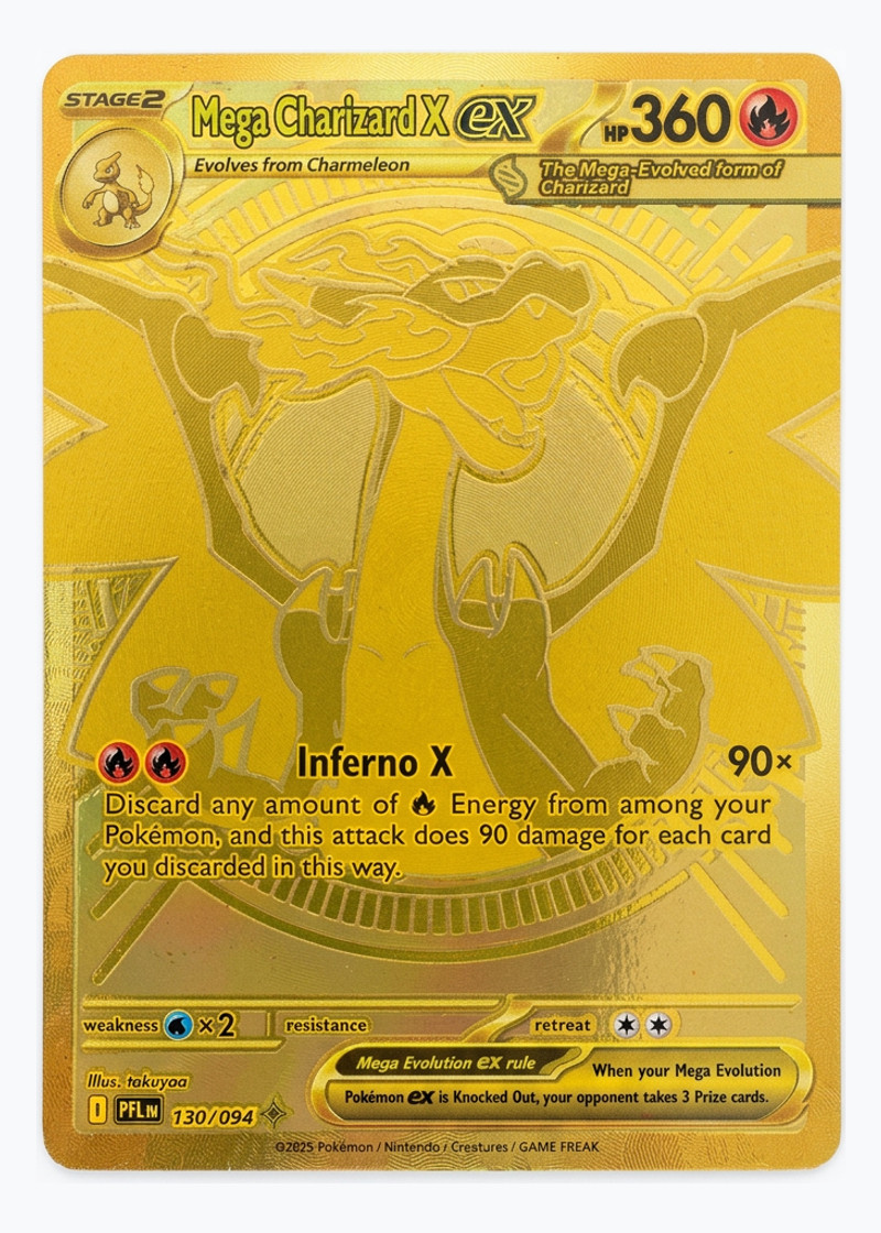 Mega Charizard X ex 130/094 Phantasmal Flames 2025 - Mega Hyper Rare Holofoil EN (Raw - Near Mint)
