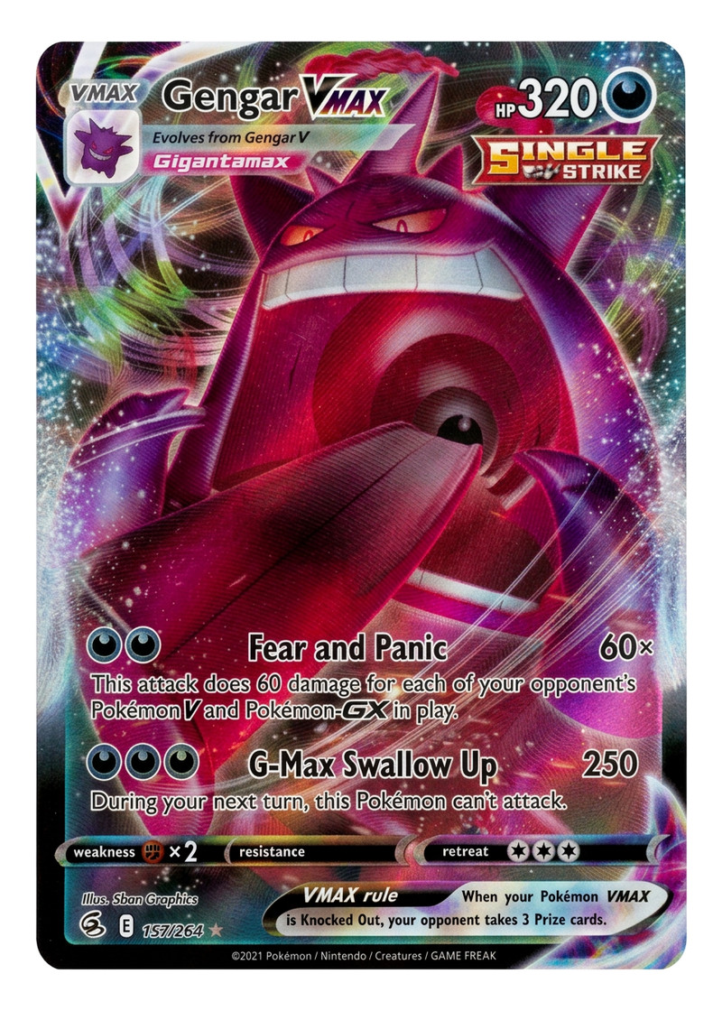 Gengar VMAX 157/264 Fusion Strike 2021 - Rare Holo VMAX EN (Raw - Near Mint)