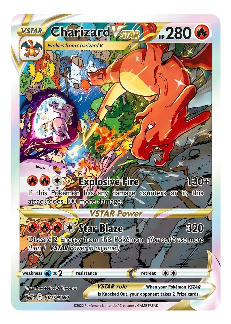 Charizard Fighting Mewtwo VSTAR SWSH262 Black Star Promos 2019 - Promo Holofoil EN (Raw - Near Mint)