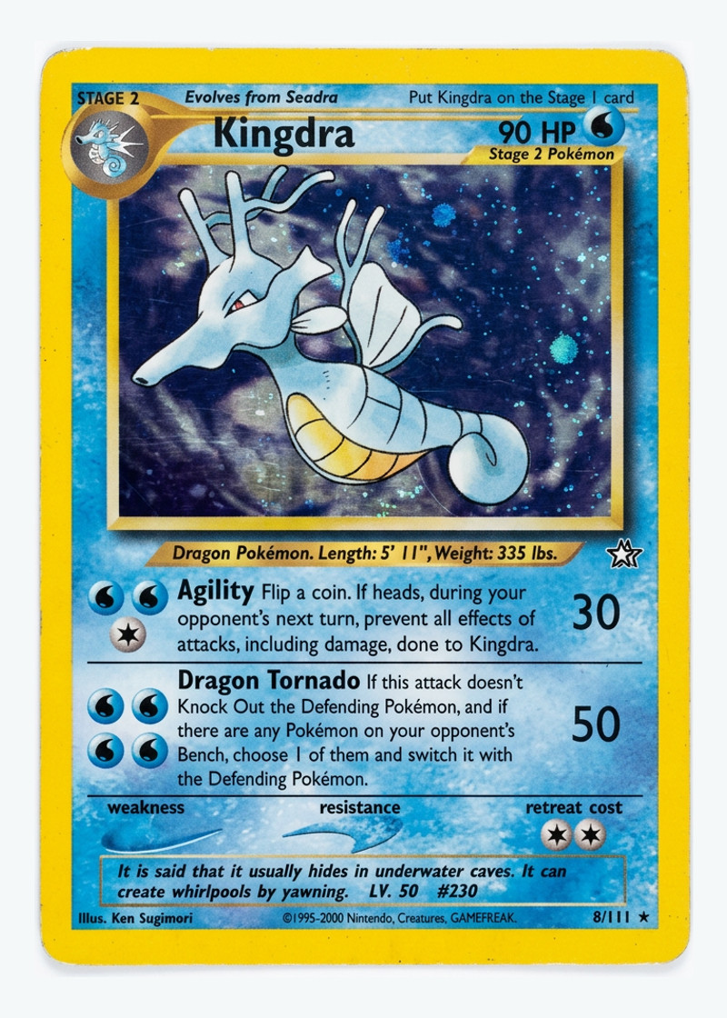 Kingdra 8/111 Neo Genesis 2000 - Rare Holo Unlimited Holofoil EN (Raw - Lightly Played)