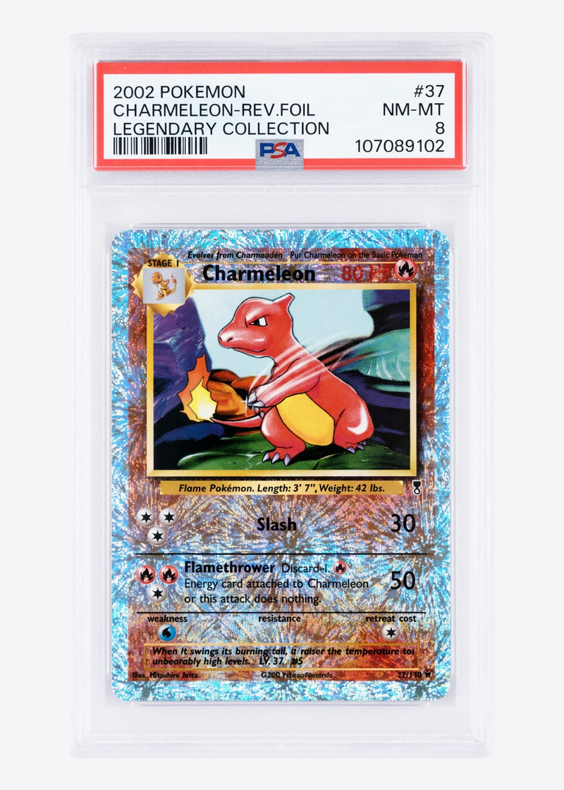 Charmeleon 37/110 Legendary Collection 2002 - Uncommon Reverse Holofoil EN (PSA 8 NM-MT)