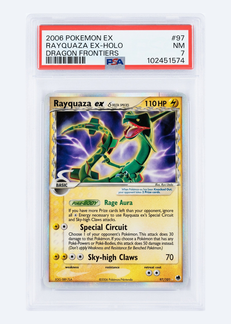 Rayquaza ex δ 97/101 Dragon Frontiers 2006 - Rare Holo EX Holofoil EN (PSA 7 NM)