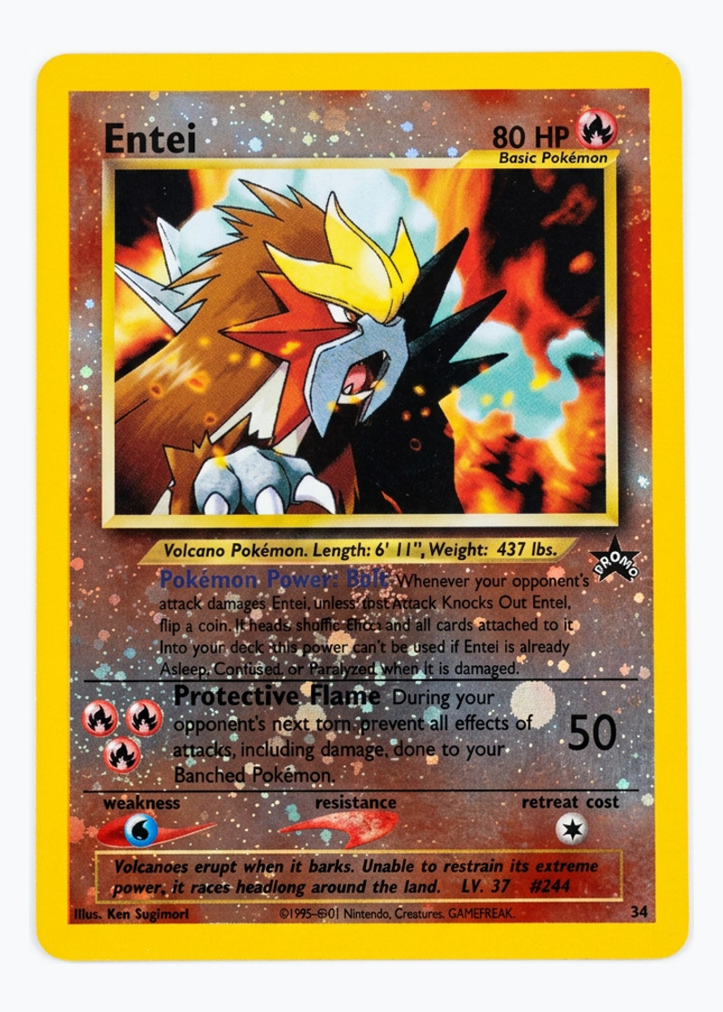 Entei 34 Wizards Black Star Promos 1999 - Promo Reverse Holofoil EN (Raw - Near Mint)