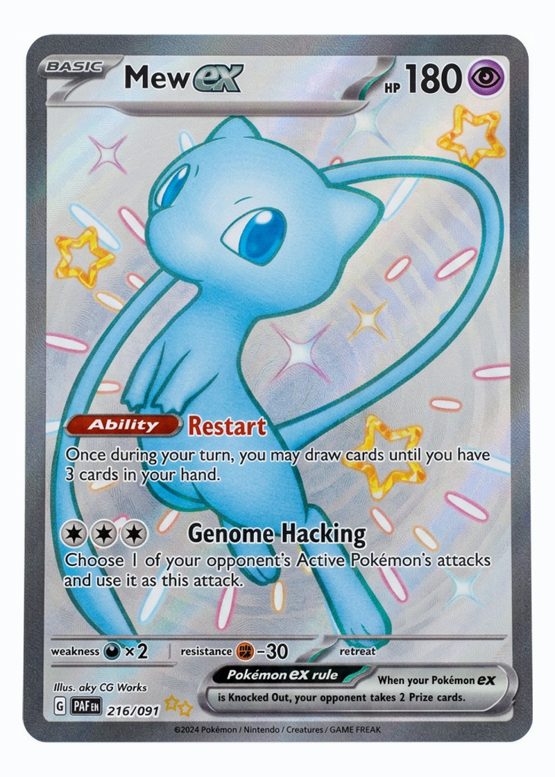 Mew ex 216/091 Paldean Fates 2024 - Shiny Ultra Rare Holofoil EN (Raw - Near Mint)