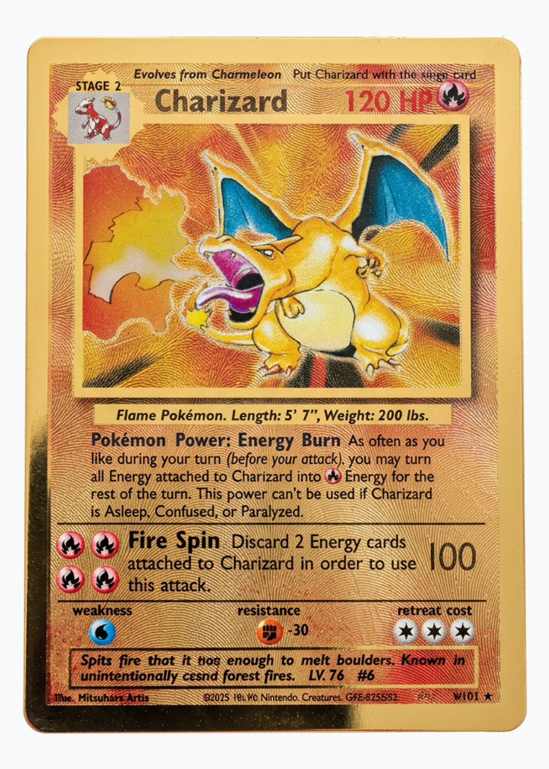 Charizard 4/102 Base 1999 - Rare Holo Metal EN (Raw - Near Mint)