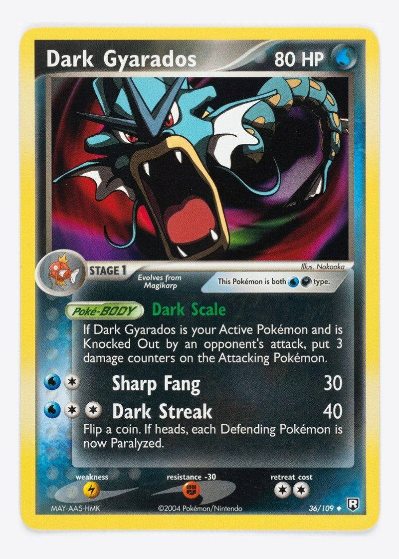 Dark Gyarados 36/109 Team Rocket Returns 2004 - Uncommon EN (Raw - Near Mint)