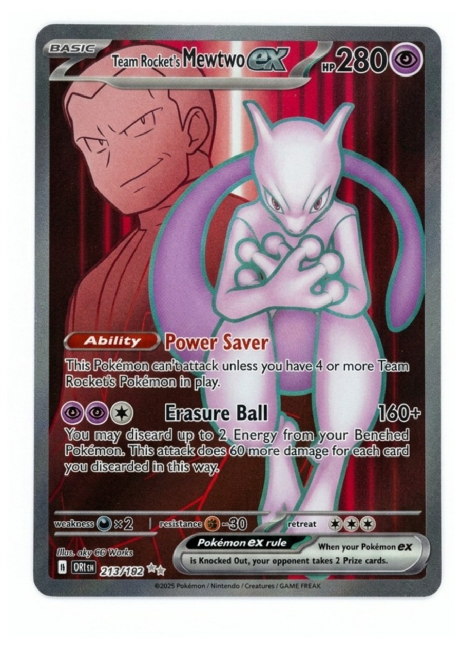 Team Rocket's Mewtwo ex 213/182 Destined Rivals 2025 - Ultra Rare Holofoil EN (Raw - Near Mint)