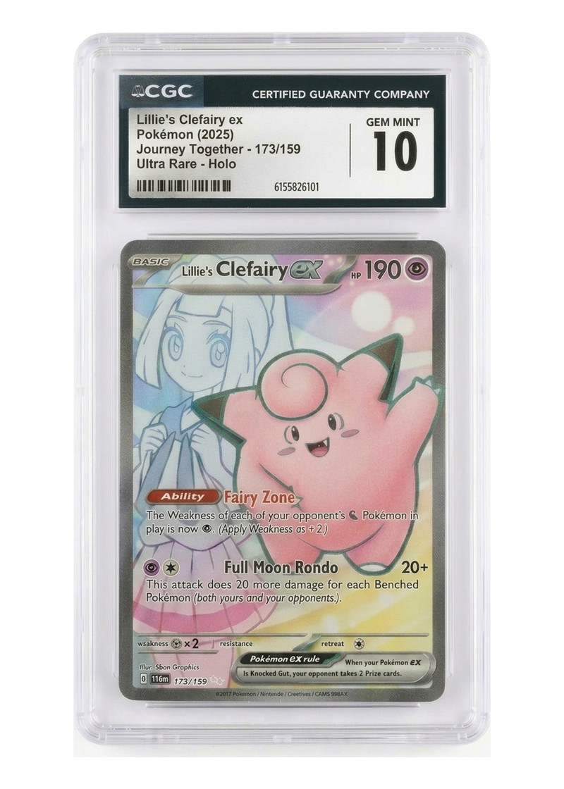 Lillie's Clefairy ex 173/159 Journey Together 2025 - Ultra Rare Holofoil EN (CGC 10 GEM MINT)