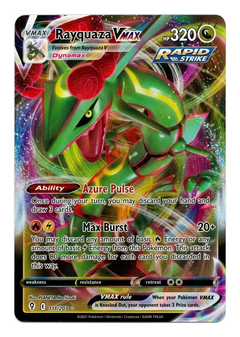 Rayquaza VMAX 111/203 Evolving Skies 2021 - Rare Holo VMAX EN (Raw - Near Mint)