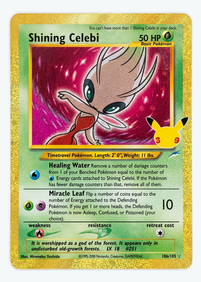 Shining Celebi 106/105 30th Celebration: Classic Collection 2026 - Rare Secret Holofoil EN (Raw - Near Mint)