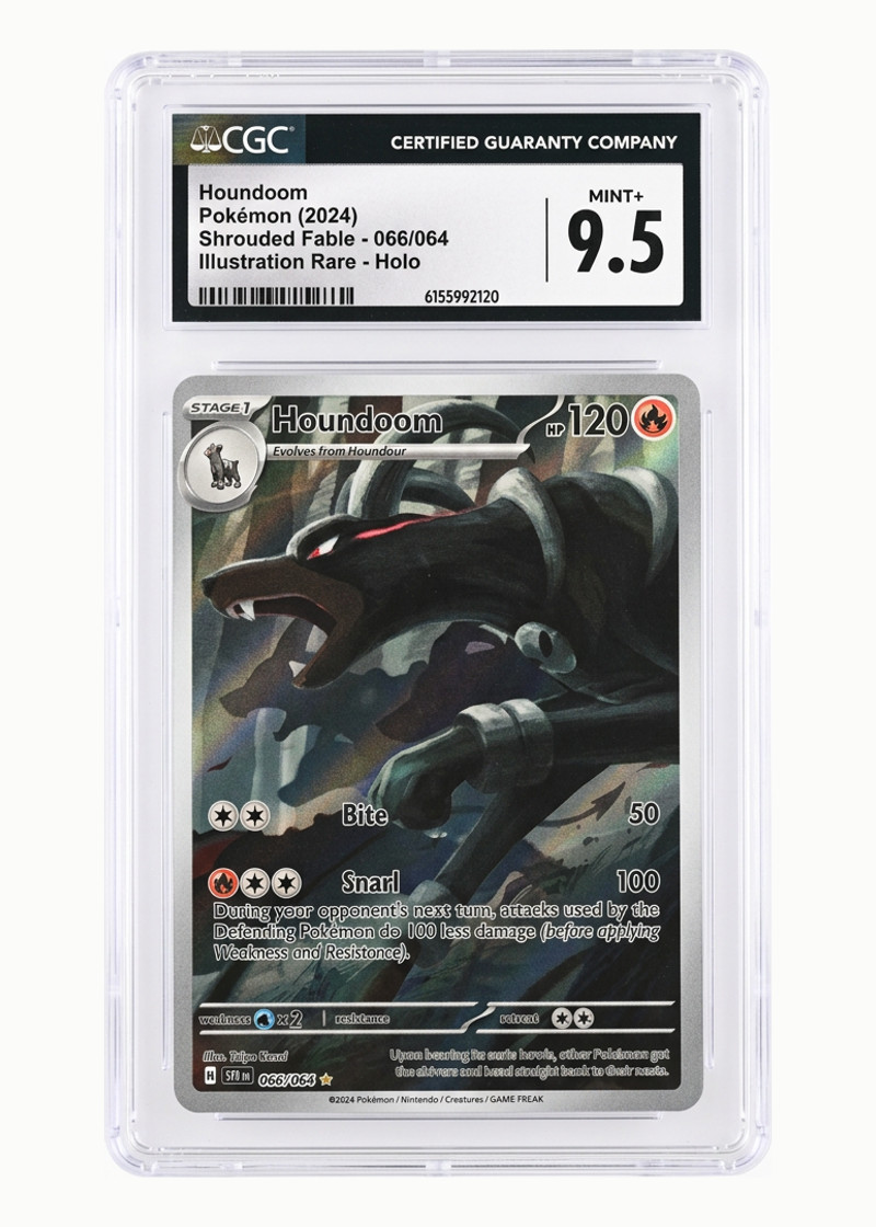 Houndoom 066/064 Shrouded Fable 2024 - Illustration Rare Holofoil EN (CGC 9.5 GEM MINT)