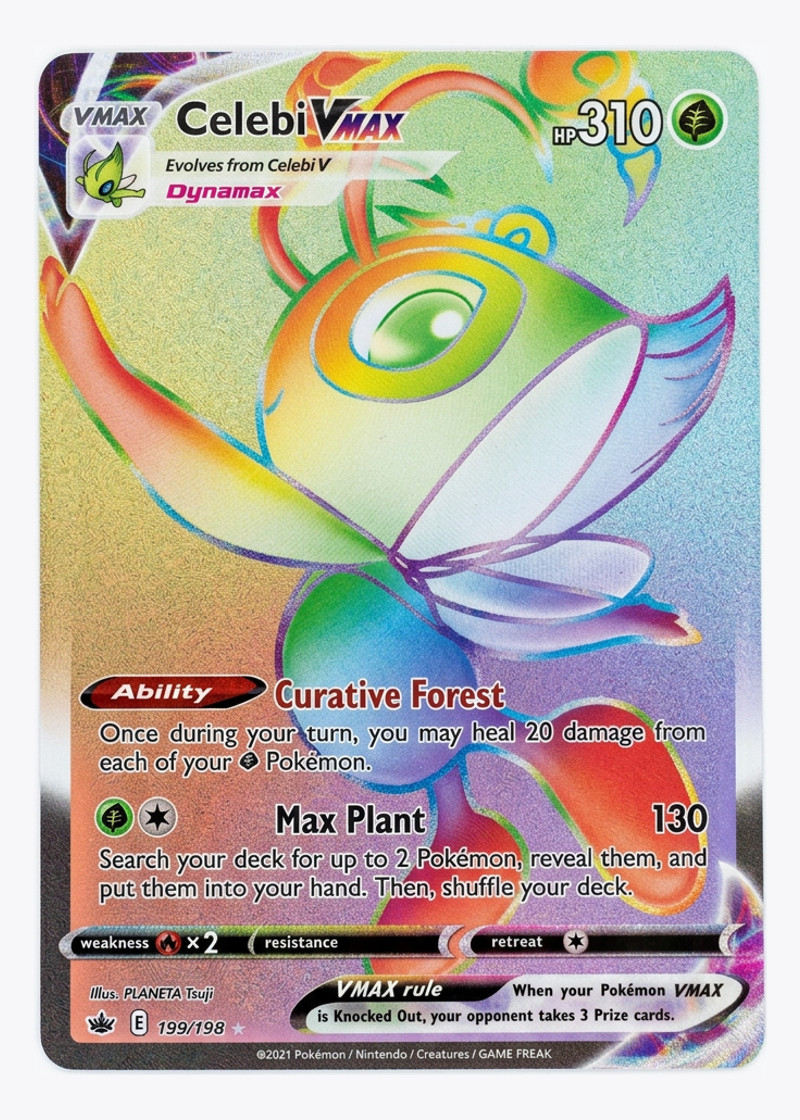 Celebi VMAX 199/198 Chilling Reign 2021 - Rare Rainbow Holofoil EN (Raw - Near Mint)