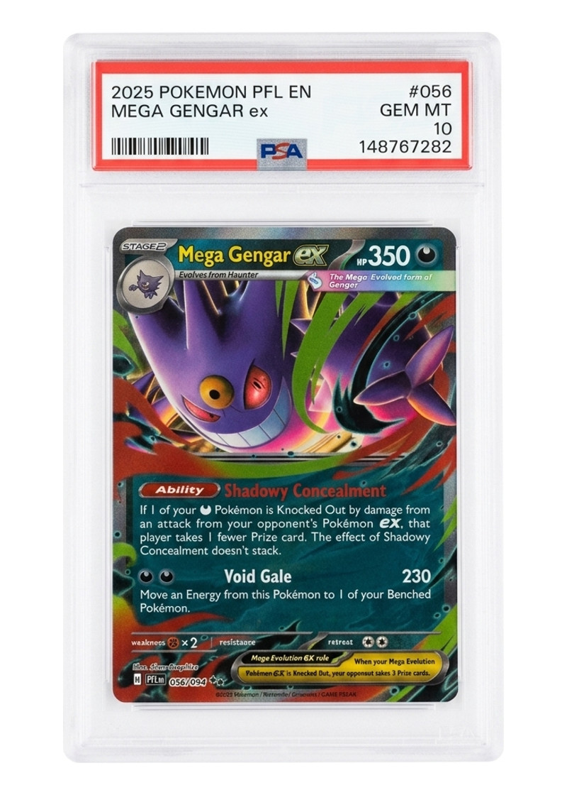 Mega Gengar ex 056/094 Phantasmal Flames 2025 - Double Rare Holofoil EN (PSA 10 GEM MINT)
