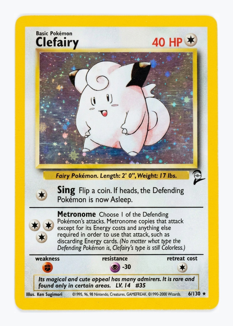 Clefairy 6/130 Base Set 2 2000 - Rare Holo EN (Raw - Near Mint)