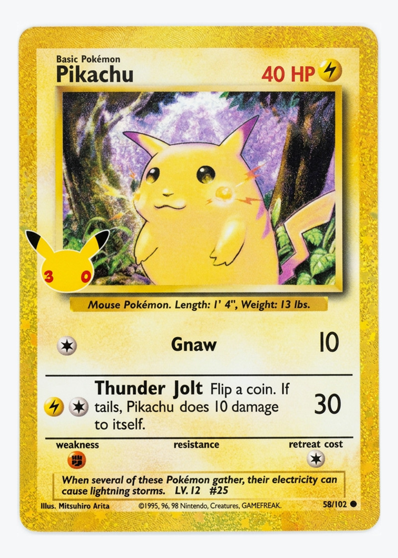 Pikachu 58/102 30th Celebration: Classic Collection 2026 - Common Holofoil EN (Raw - Near Mint)