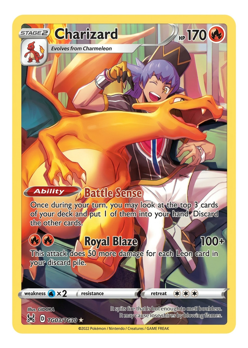 Charizard TG03/TG30 Lost Origin Trainer Gallery 2022 - Trainer Gallery Rare Holo Holofoil EN (LP)