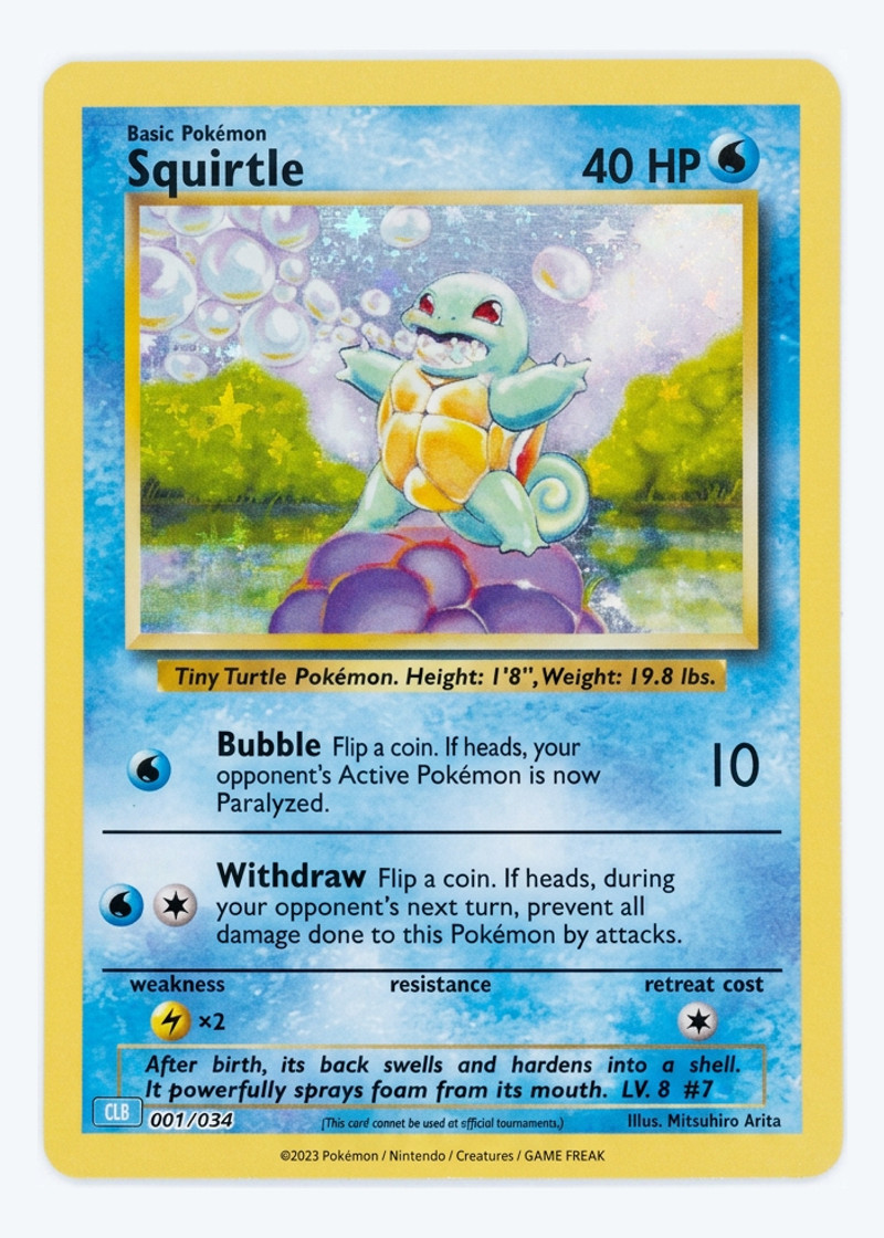 Squirtle 001/034 Pokémon TCG Classic - Blastoise 2023 - Holofoil EN (Raw - Near Mint)
