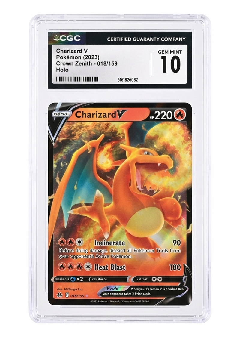 Charizard V 018/159 Crown Zenith 2023 - Rare Holo V Holofoil EN (CGC 10)