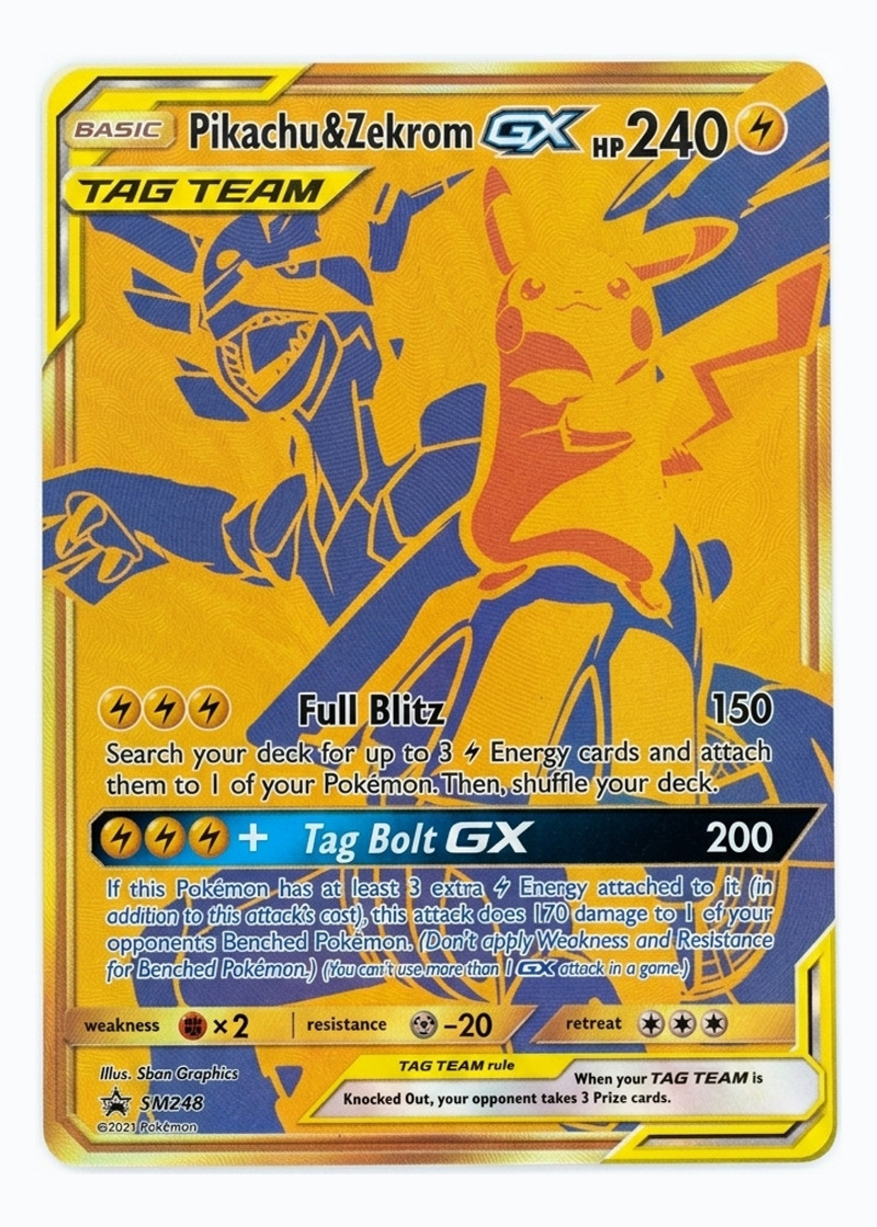 Pikachu & Zekrom GX Tag Team SM248 SM Black Star Promos 2017 - Promo Holofoil EN (Raw - Near Mint)